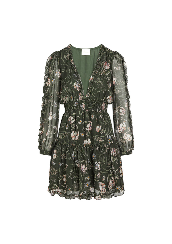 EMILY SILK MINI DRESS - AMMANDRA
