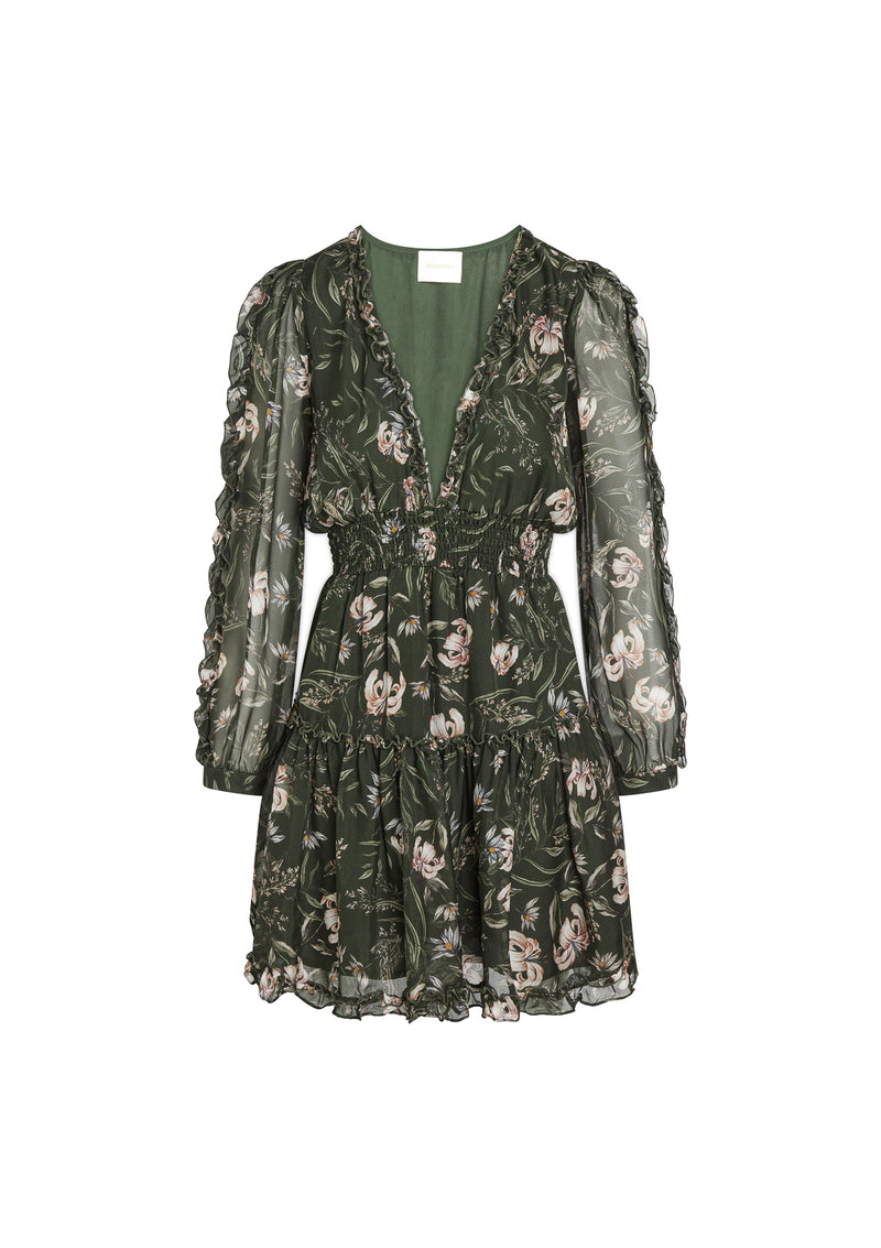 EMILY SILK MINI DRESS - AMMANDRA