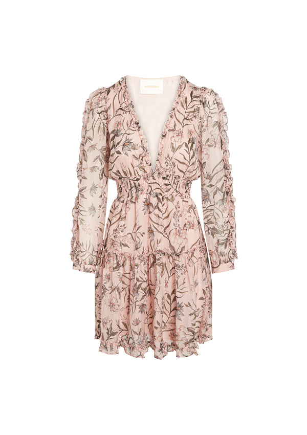 EMILY SILK MINI DRESS - AMMANDRA